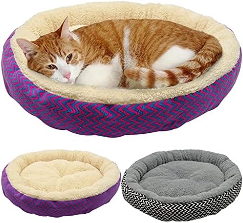 SCDZS Yuvarlak Yatak köpek yatağı Ev Yumuşak Katlanabilir Kediler serme yatak Yastık Yuva Sıcak Kulübesi Pet Mat Köpek
