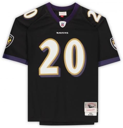Ed Reed Baltimore Ravens İmzalı Siyah Mitchell & Ness Çoğaltma Forması, Birden Fazla Super Bowl Sezonu Yazıtlı - 20