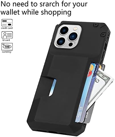 Cavor iPhone 14 Pro Max Kılıf kart tutucu, telefon kılıfı için Kredi Kartı Sahipleri ile iPhone14ProMax, darbeye Dayanıklı