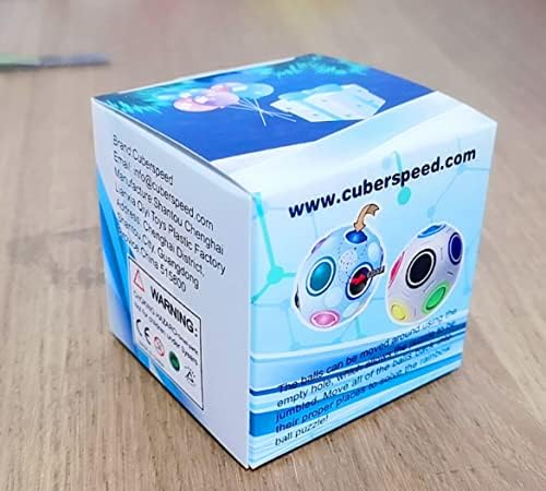 CuberSpeed Gökkuşağı Topu Sihirli Küp Fidget Oyuncak Bulmaca Sihirli Gökkuşağı Topu Bulmaca Eğlenceli Fidget