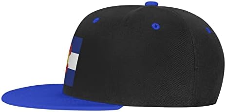 IRON1974 Colorado Bayrağı Yetişkin Düz Saçak Kontrast Renk Hip Hop Şapka Düz Fatura Unisex Snapback Şapka