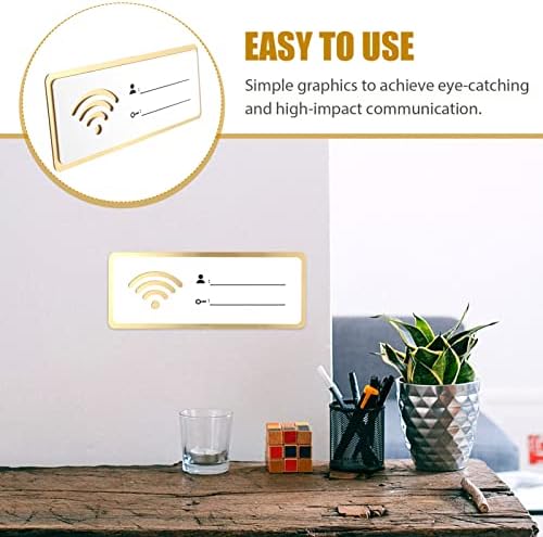 Homoyoyo Ofis Dekor Wifi Şifre İşareti Akrilik WiFi Kapsama İşareti Kablosuz Ağ Kapsama İşareti Kendinden Yapışkanlı