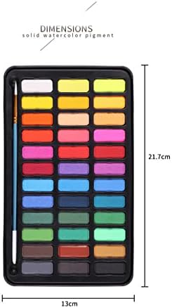 ZSEDP 36 Renk Katı Suluboya boya seti Taşınabilir Metal Kutu Su Renk Fırça Okul Profesyonel Sanat Malzemeleri