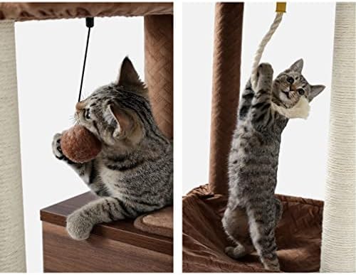WYFDP Kedi Yavru tırmalama sütunu Ağacı Oyuncak Fare ile Üst Düzey Yatak Rahatlatıcı Yumuşak Uyku Scratch Sisal Oynamak