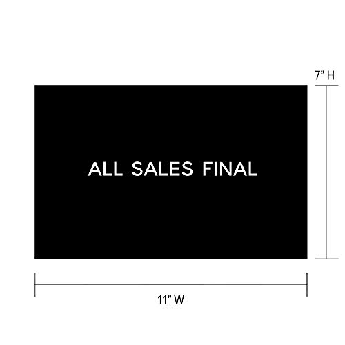 NAHANCO CD711ASF2 Ekranlar için Perakende Tabela Kartı, Tüm Satış Finali”, 7”Y x 11 W, Kart Stoğunda Beyaz Baskılı