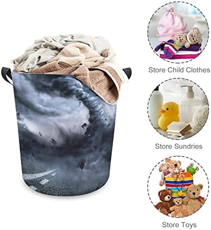 Güçlü Tornado Katlanabilir çamaşır sepeti çamaşır Sepeti Kolları ile Çamaşır Kutusu Kirli Giysiler Çanta Üniversite