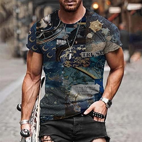 XXBR Erkek Asker Kısa Kollu T-Shirt Yaz Sokak 3D Grafik Baskı T Shirt Ekip Boyun Atletik Kas Casual Tee Tops