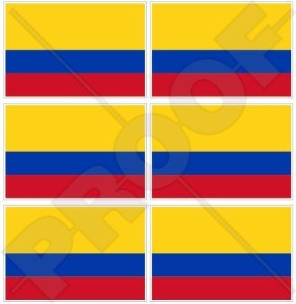 Kolombiya Kolombiya Bayrağı, Güney Amerika 40mm (1,6) Cep, cep telefonu Vinil Mini Çıkartmalar, Çıkartmaları x6