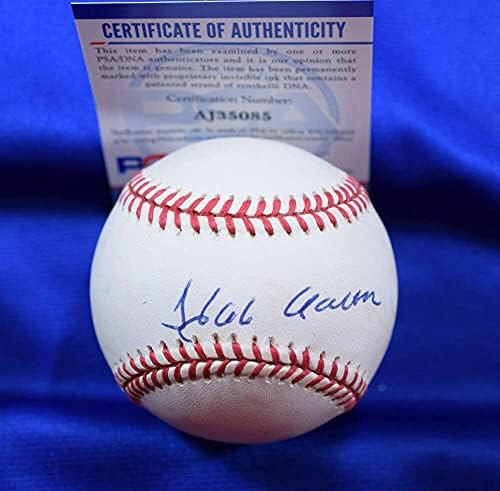 Hank Aaron PSA DNA Coa İmzası Amerikan Ligi OAL İmzalı Beyzbol