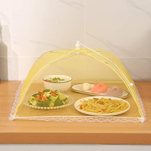 lukar 12 Paket yemek örtüsü Örgü Yemek Çadırı, 17x 17, Açılır Şemsiye Ekran Çadırları, Açık Hava Kampı için Veranda
