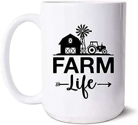 Retro Vintage Çiftlik Hayatı Kahve Kupa-Komik Tarım Traktörü Aile Çiftçi Seramik Kupa - Eğlenceli Hediye İş Kupa Çiftçi