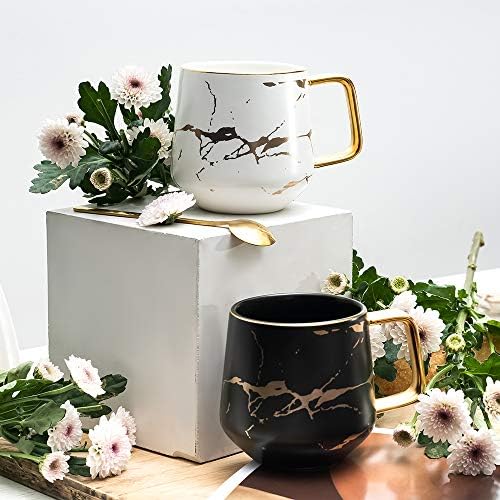 Sevgililer için Clapoyis Seramik Kahve Fincanı, Kadın için Noel Porselen Kupa Seti Hediyeleri, Anneler Babalar Günü