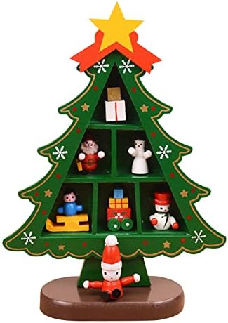 Noel Süslemeleri Küçük Noel Ağacı Süsleri Ahşap Mini Noel Ağacı Masa Süslemeleri Kar Tanesi Noel Süs