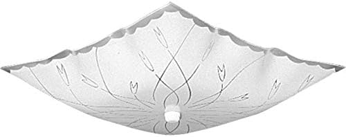 İlerleme aydınlatması P4962-30 Beyaz Kaplamalı Kare Cam Koleksiyonundan Tavana Yakın geleneksel iki ışık, 12 inç Çap