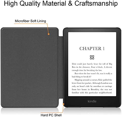 Tamamen Yeni Kindle Paperwhite için İnce Kılıf (11. Nesil, 2021 Sürümü) - Otomatik Uyandırma / Uyku özellikli PU Deri