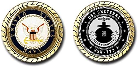 USS Cheyenne SSN - 773 ABD Donanması Denizaltı Mücadelesi Coin - Resmi Lisanslı