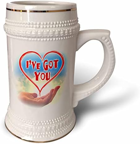 3dRose Image of Words Ive Got You With Hear And Hand Picture-22oz Stein Kupa (stn_354767_1)