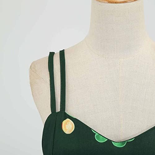 Bayan St Patrick Günü Elbise Vintage Baskı Spagetti Kayışı Kolsuz İmparatorluğu Bel Yeşil Shamrock A-Line Midi Tatil