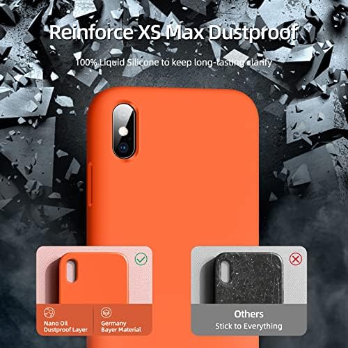 Dssaıro [3'ü 1 arada iPhone Xs Max Kılıfı için Tasarlanmış, 2'li Paket Ekran Koruyucu, İnce Sıvı Silikon Telefon iPhone