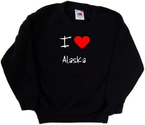 Kalbi Seviyorum Alaska Siyah Çocuk Sweatshirt