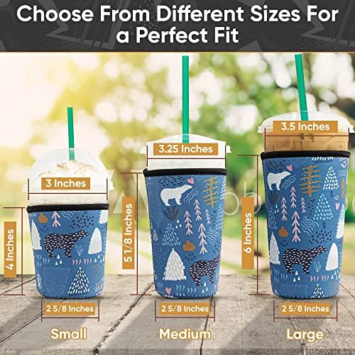 Soğuk içecek Bardakları için Baxendale Buzlu Kahve Kılıfları-Starbucks Dunkin ve daha fazlasıyla uyumlu, Soğuk İçecekler