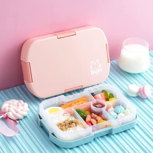 NİOİPXA Bento Kutusu 6 Bölmeler 920 ml / 31 Oz Plastik Öğle Yemeği Kutusu, Mikrodalgada Sızdırmaz Bento Kutusu Çocuklar