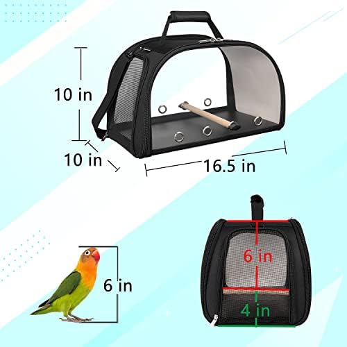 YUDODO Kuş Taşıyıcı Taşınabilir Pet Kuş Seyahat Kafesi Küçük Orta Kuş Taşıyıcı Seyahat Kafesi Nefes Kuş Çantası Sağlam