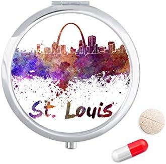 Louis Amerika Şehir Suluboya Hap Durumda Cep tıbbi saklama kutusu Konteyner Dağıtıcı