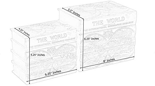 Bellaa 23439 Dekoratif Kitap Ayracı Vintage Antika Kitap Biter Eski Dünya Haritası Kaynakça Ağır Tıpalar Kitaplık