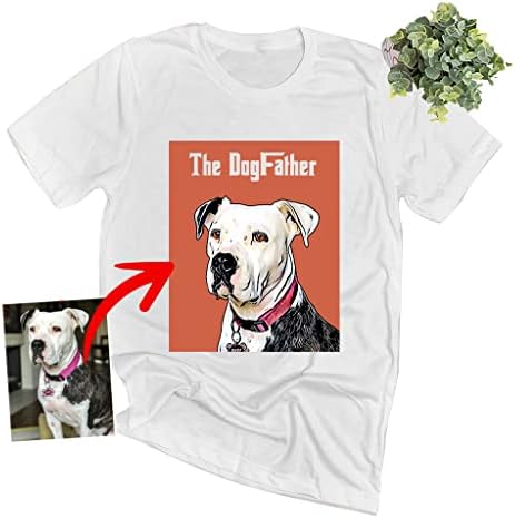 Pawarts Köpek Baba Kişiselleştirilmiş Gömlek Baba Gömlek Erkekler için-Köpek Baba Hediyeler Erkekler için Özel Grafik