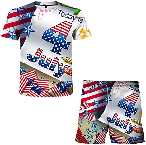 Yaz erkek t-shirtleri Günü Rahat Bağımsızlık 3D erkek Amerikan Baskı Yaz Bayrağı Seti Erkekler Erkek Depo
