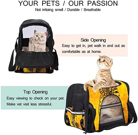 Evcil hayvan taşıyıcı, Yumuşak Taraflı evcil hayvan seyahat taşıyıcısı Kediler Köpekler için Köpek, Mısır Siyah Köpek