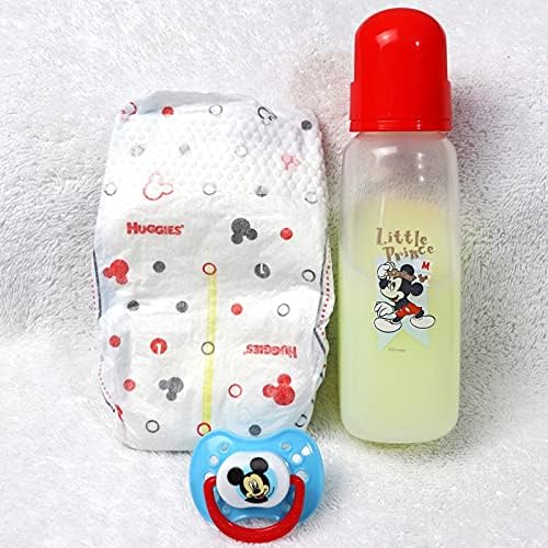 Yeniden doğmuş bebek bebek Mickey Mouse Prens şişe süt formülü eşleşen değiştirilmiş emzik bebek bezi