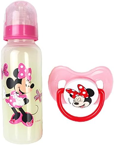Yeniden doğmuş Minnie Mouse Sahte Sahte Formülü süt şişesi Eşleşen Macun Emzik Bebek OOAK Bebek Kız