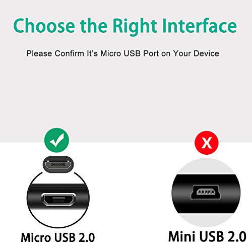 Mikro USB Kablosu 6ft Samsung Tablet Şarj Kablosu için Samsung Galaxy Tablet Tab E S2 Tab 3 4 10.1 9.7 8.0 7.0 Tab