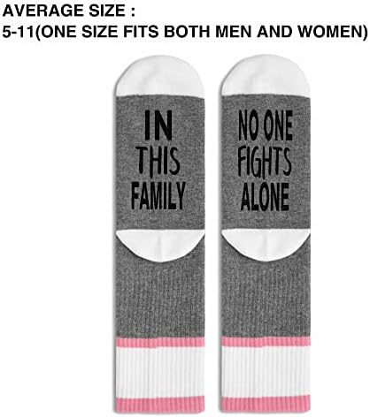 Kadınlar İçin Meme Kanseri Hediyeleri, Kanser Çorapları (1 Çift), Hayatta Kalanlar veya Kemo Hastaları için Motivasyonel
