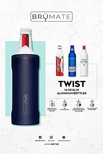 BrüMate Hopsulator Twist, 16oz ince alüminyum şişeler için Soğutucu İzolasyonlu Olabilir / Yeniden Kapatılabilir İnce