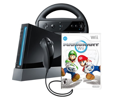 Mario Kart Wii Paketi ile Wii Konsolu-Siyah