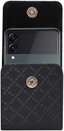 Lrufodya PU Deri Ekose Katlanır Ekran Kılıfı için Cep Telefonu Huawei P50 Cep / Samsung Galaxy Z Flip 4 2022 / Z Flip3