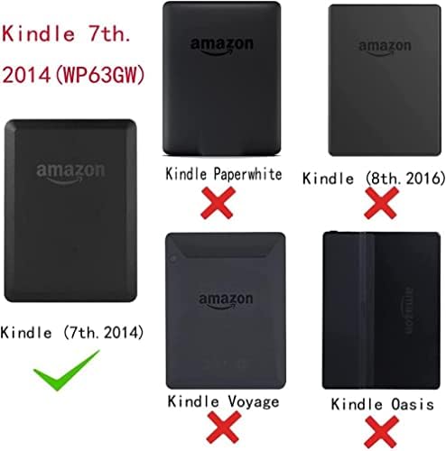 LucklyıngBao Akıllı Kılıf Kindle 7th Nesil wp63gw Kindle 2014 için Pu Deri Manyetik Kapak ile Otomatik Uyku ve Uyandırma-Hayvan