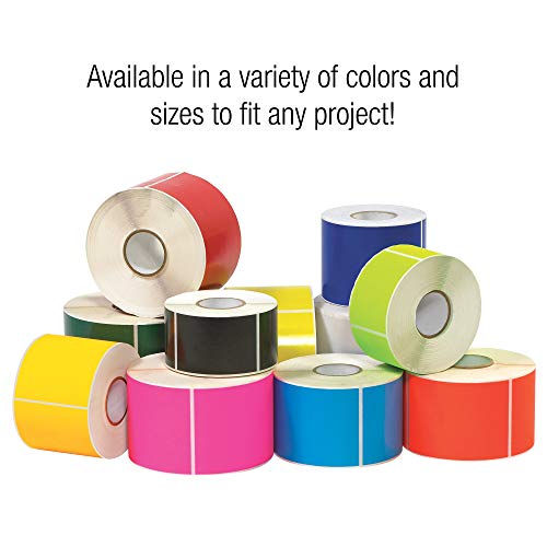 Aviditi Dikdörtgen Envanter Renk Kodlu Etiket, 6 L x 4 W, Floresan Sarı, 500 Rulo (DL635L)