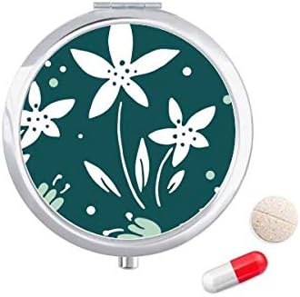 Yeşil Beyaz Çiçek Bitki Boya Hap Durumda Cep tıbbi saklama kutusu Konteyner Dağıtıcı