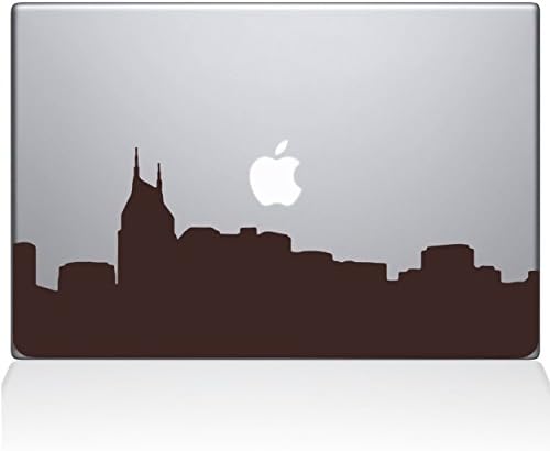 Çıkartma Gurusu 2301-MAC-13X-BRO Nashville Şehir Silüeti Çıkartma Vinil Çıkartması, Kahverengi, 13 MacBook Pro (