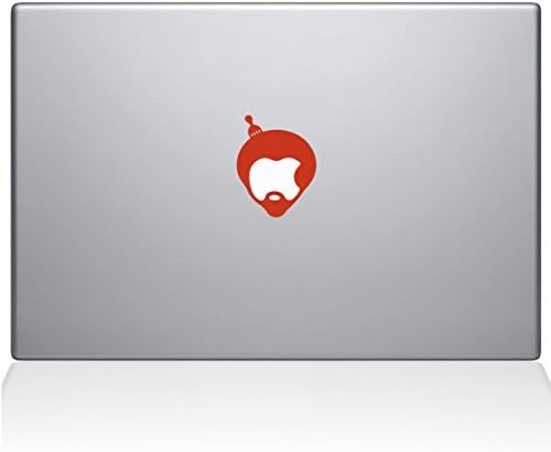 Çıkartma Gurusu 2054-MAC-13X-P Afro apple logo Çıkartması Vinil Etiket, 13 Macbook Pro ( ve daha yeni), Turuncu