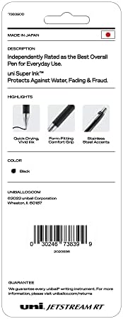 uni-ball Jetstream RT Tükenmez Kalemler, Kalın Nokta (1,0 mm), Siyah, 3 Sayı