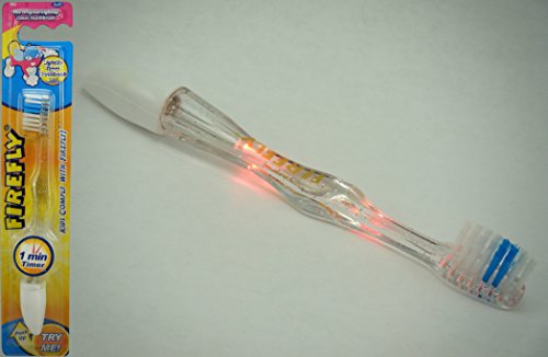 Dr. Fresh Firefly, Çocuklar için Orijinal yanıp sönen ışık zamanlayıcı Diş Fırçası, Yumuşak Kıl, 1 Dakikalık Zamanlayıcı