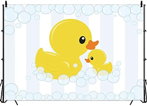 Renaıss Sarı Ördek Zemin 5W x 3H Ft Kauçuk oyuncak ördekler Açık Renk Kabarcık Çizgili Fotoğraf Arka Plan Çocuklar