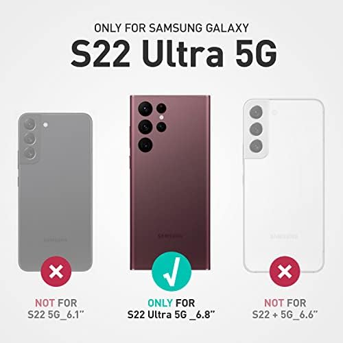 SUPCASE Unicorn Beetle Pro Serisi Kılıf Samsung Galaxy S22 Ultra 5G (2022 Sürümü), Tam Vücut Çift Katmanlı Sağlam