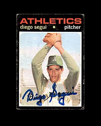 Diego Segui El İmzalı 1971 Topps Oakland Atletizm İmzası