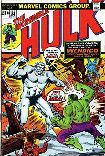 İnanılmaz Hulk, 162 VG ; Marvel çizgi romanı / Wendigo Steve Englehart